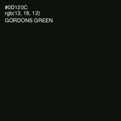 #0D120C - Gordons Green Color Image